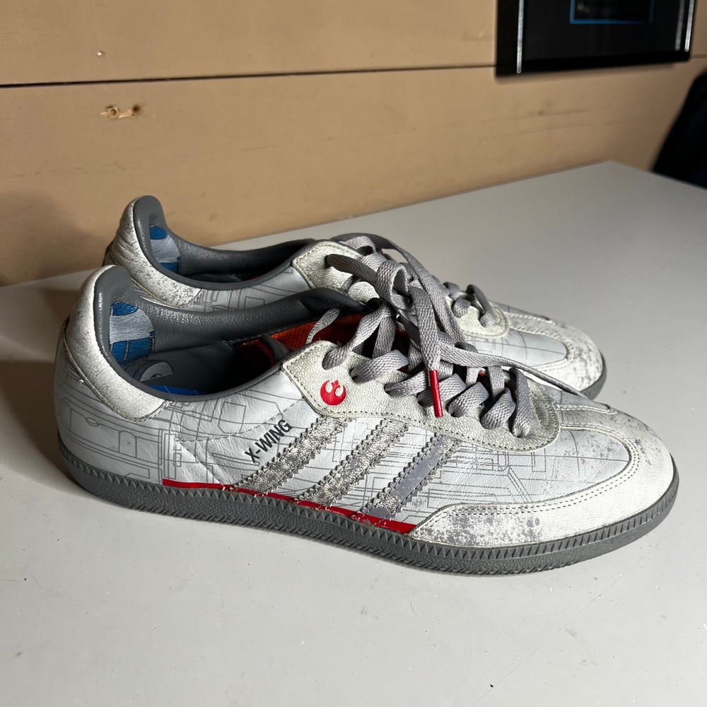 Adidas Star Wars Samba X-Wing Silver Grey G17353 Mens Size 10 Shoes